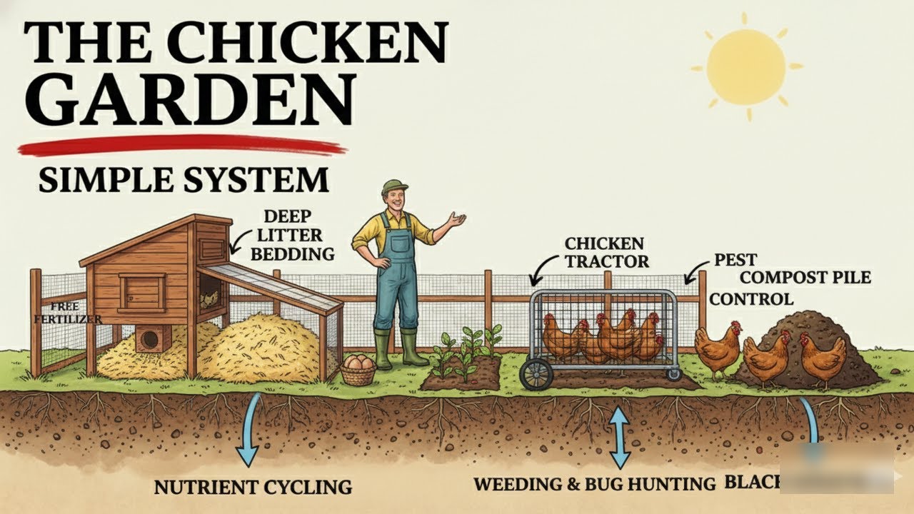 This Chicken System Gives You Eggs + Fertilizer + Pest Control (FREE)