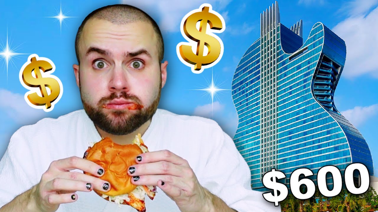 $600 Day At The GUITAR HOTEL! Room Service for 24 HOURS! Hard Rock Hotel REVIEW!