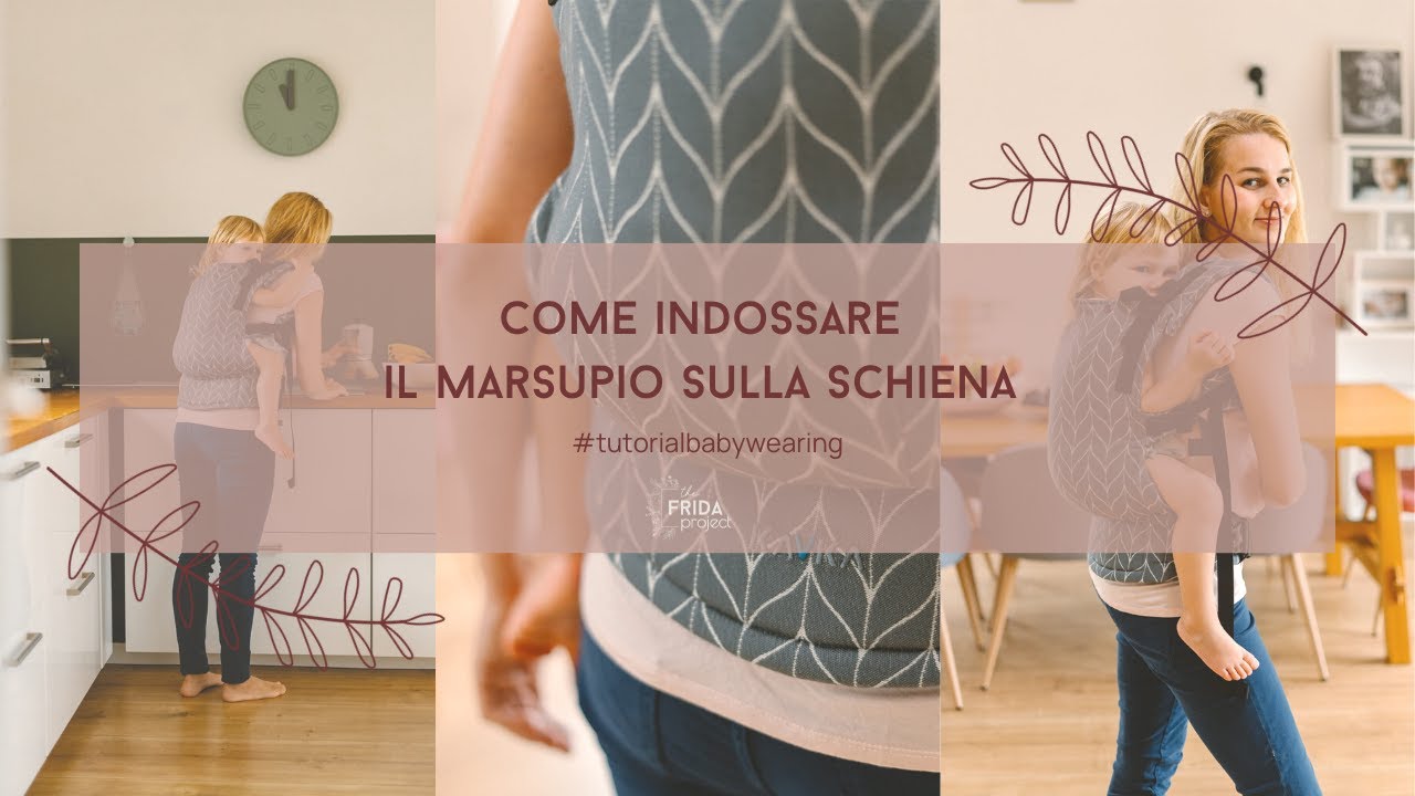 Tutorial come indossare il marsupio per bambini sulla schiena (Kavka Baby e Keiki Hug)