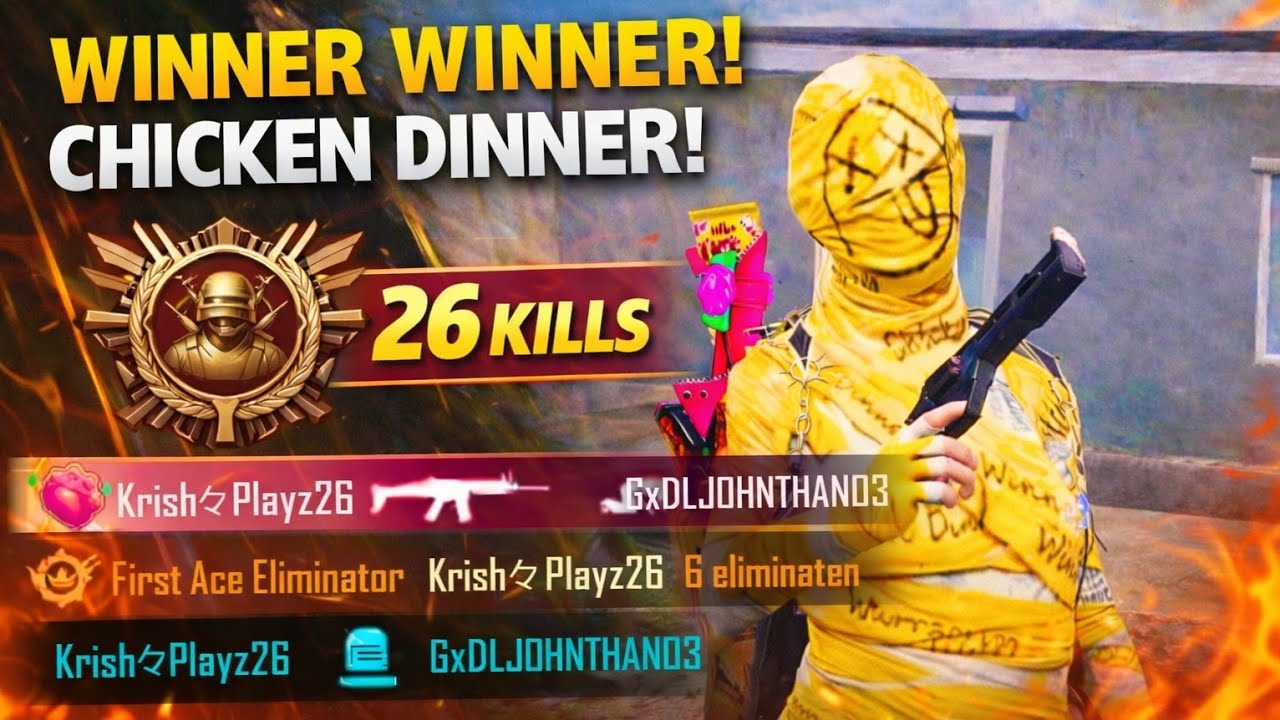 Jonathan in my lobby 😱? | 26 kills chicken dinner 🔥 |iq neo 9 pro #mobilegame #jonathangaming #pubgm