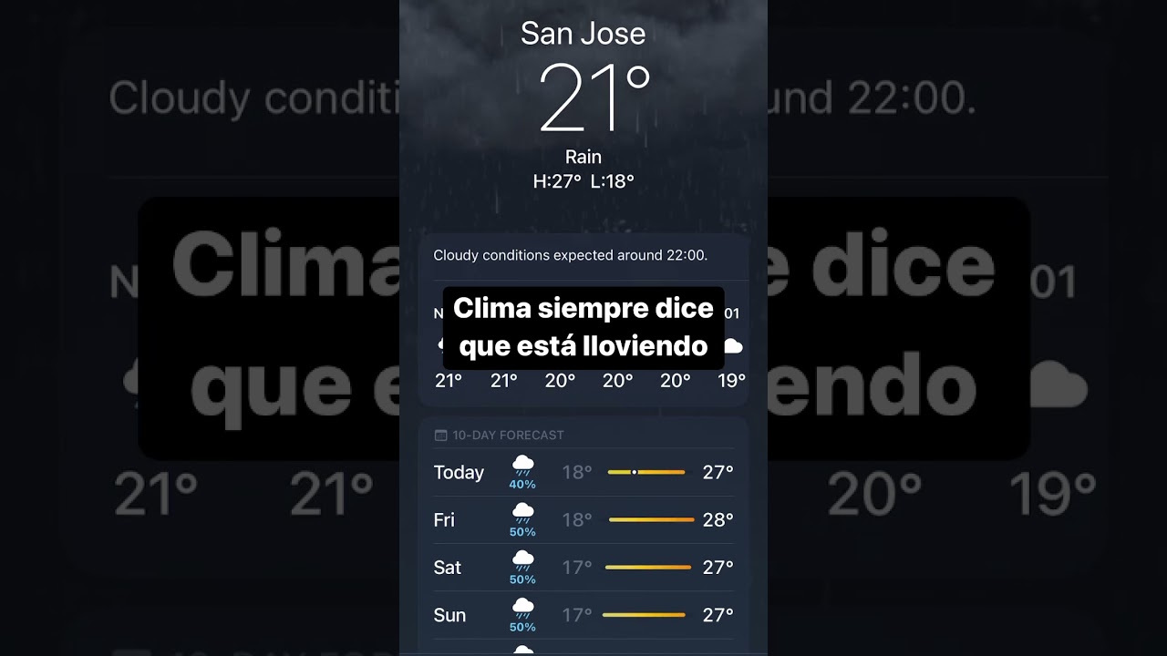 Tienes este problema con iOS 16? #weather #clima #ios16 #bug