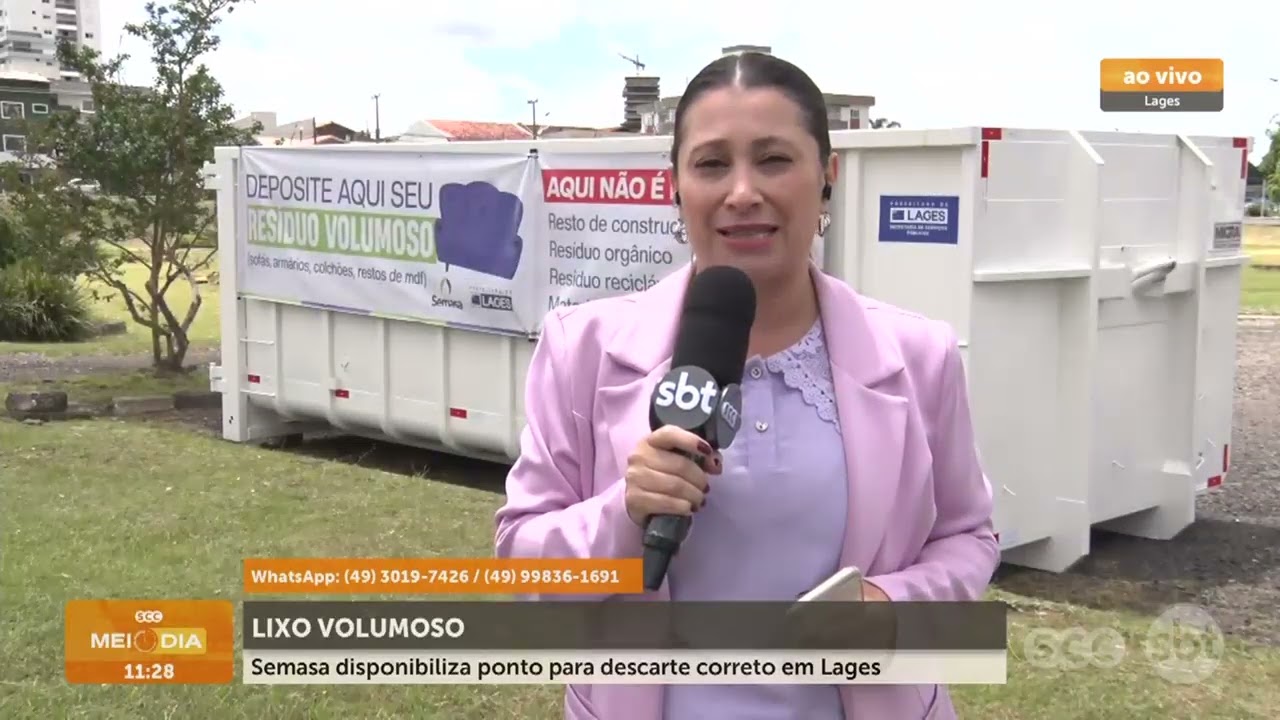 Semasa disponibiliza ponto para descarte em Lages | Cotidiano | SCC Meio-Dia