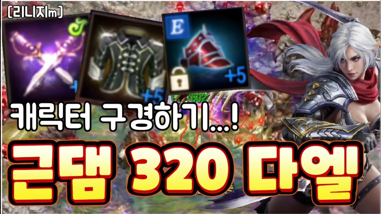 리니지m [리세장인] 근댐 320 다엘..! 캐릭터 구경 해볼까요?!