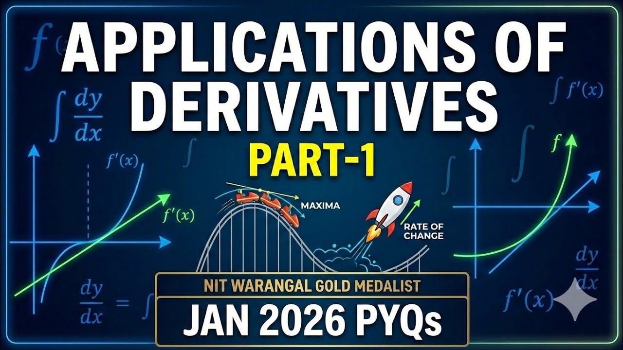 Application of Derivatives Jan 2026 PYQs solved Part-1