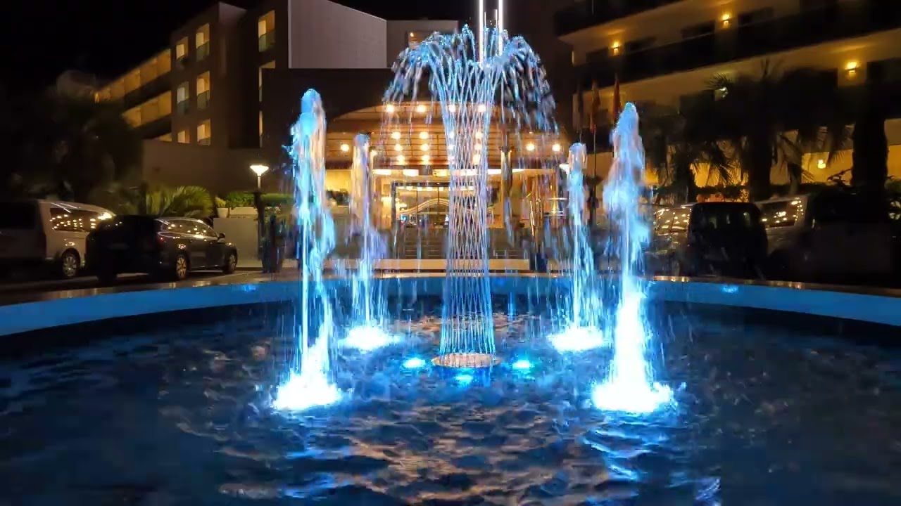 Spain - Beautiful Fountain - Hotel Golden Taurus Aquapark Resort 4K