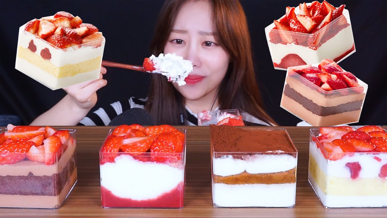 ASMR 파리바게트 케이크 스토리 케이크 종류별로 먹방!(Cake Dessert mukbang Eating show!)