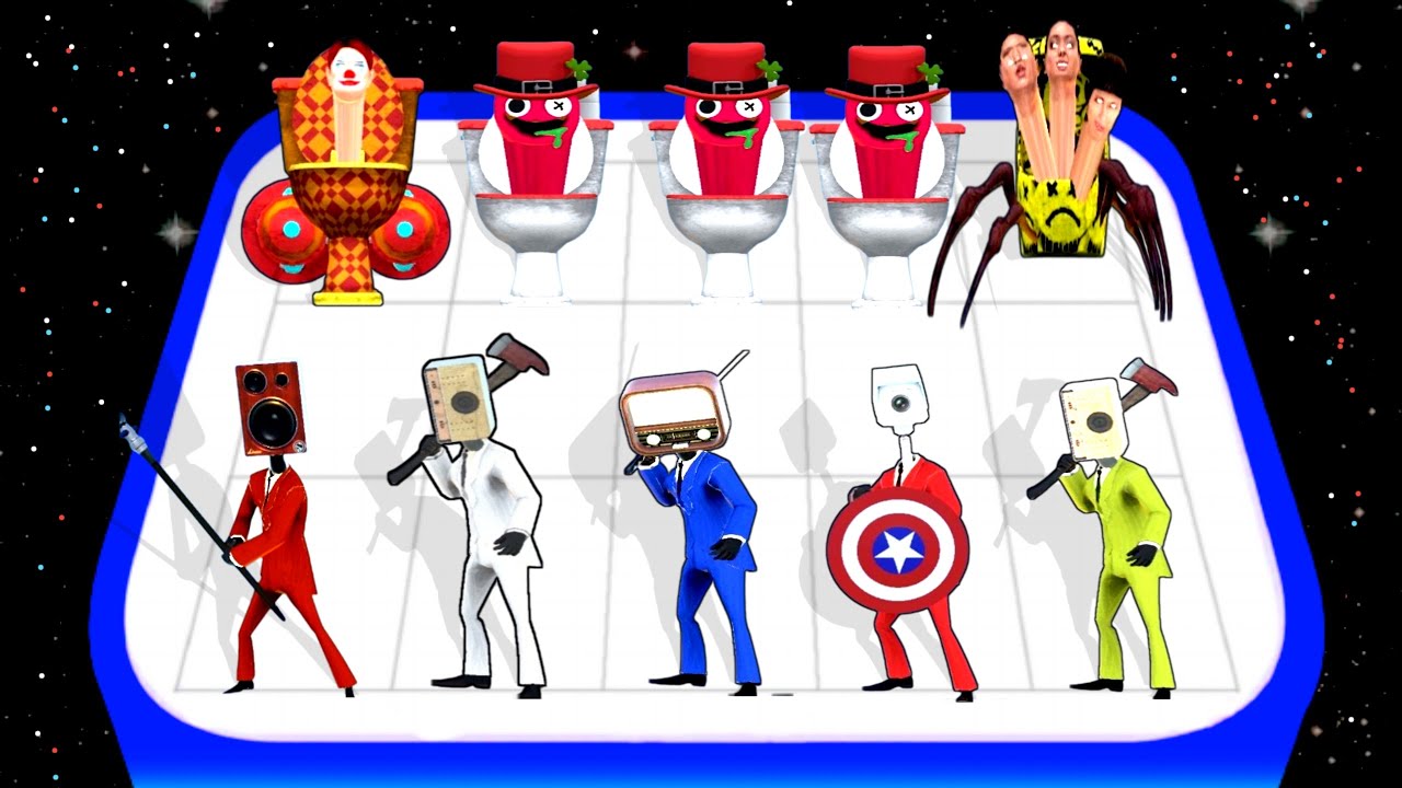 Merge Master Camera War - Skibidi Toilet Blou Monster vs All Cameraman Boss, Gameplay