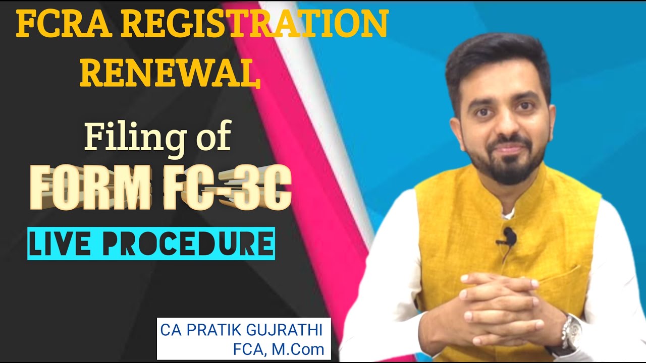 FCRA RENEWAL LIVE|How to File Form FC-3C| How to Renew FCRA Reg|Foreign Contribution Regulation Act|