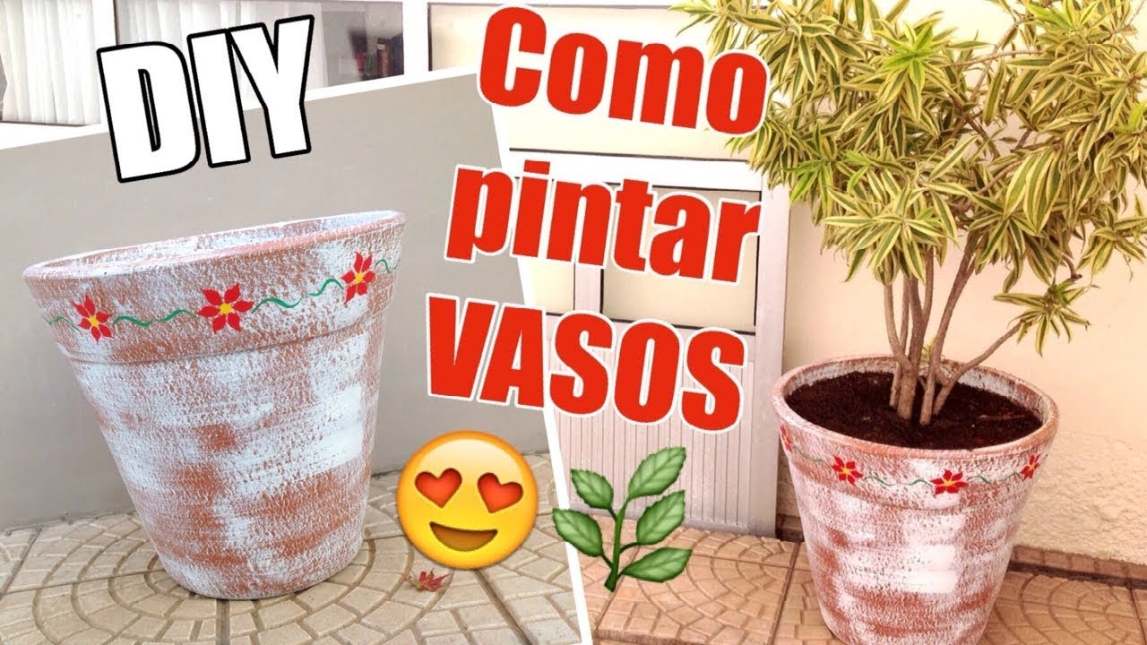 DIY | Como pintar vaso | Pintura simples e linda!