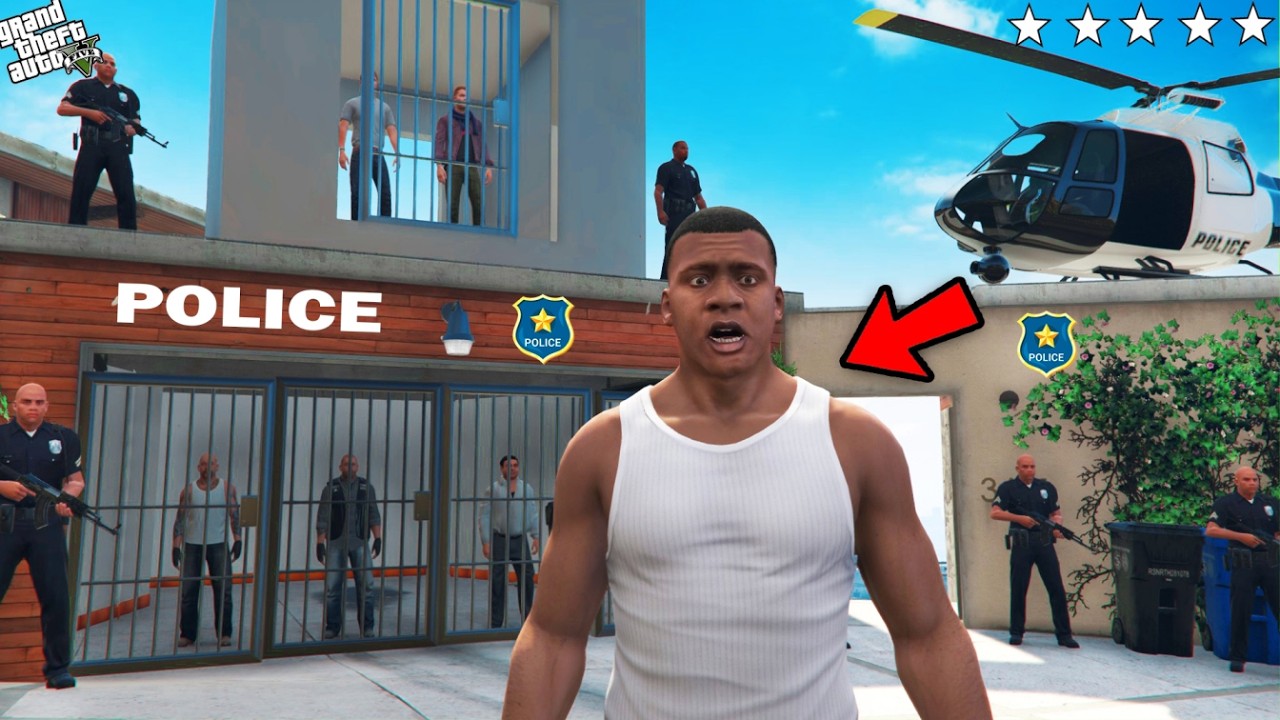 GTA 5 : Franklin's House Turns Into Police Station In Gta 5 ! (GTA 5 mods)