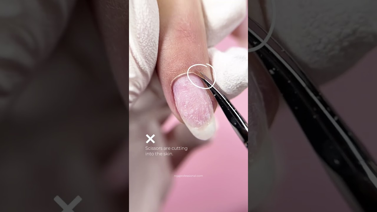 Cutting the nail cuticle is one of the most responsible moments when performing a manicure ✂️#nail