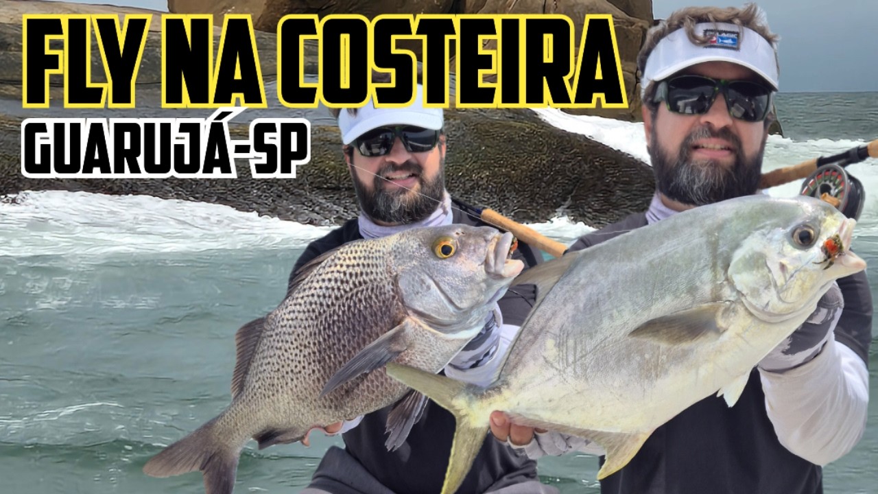 PESCARIA NA COSTEIRA COM FLY FISHING - GRANDE PAMPO E SARGO