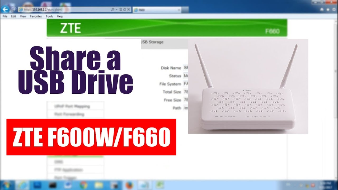 Как разделить USB-накопитель от ZTE WIFI Router