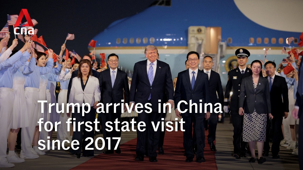Trump lands in China ahead of summit with Xi Jinping
