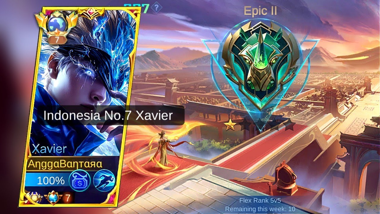 XAVIER GOJO POWERFULL BUILD & EMBLEM 2025 AUTO WINSTREAK RANKED😱🔥 | MOBILE LEGENDS