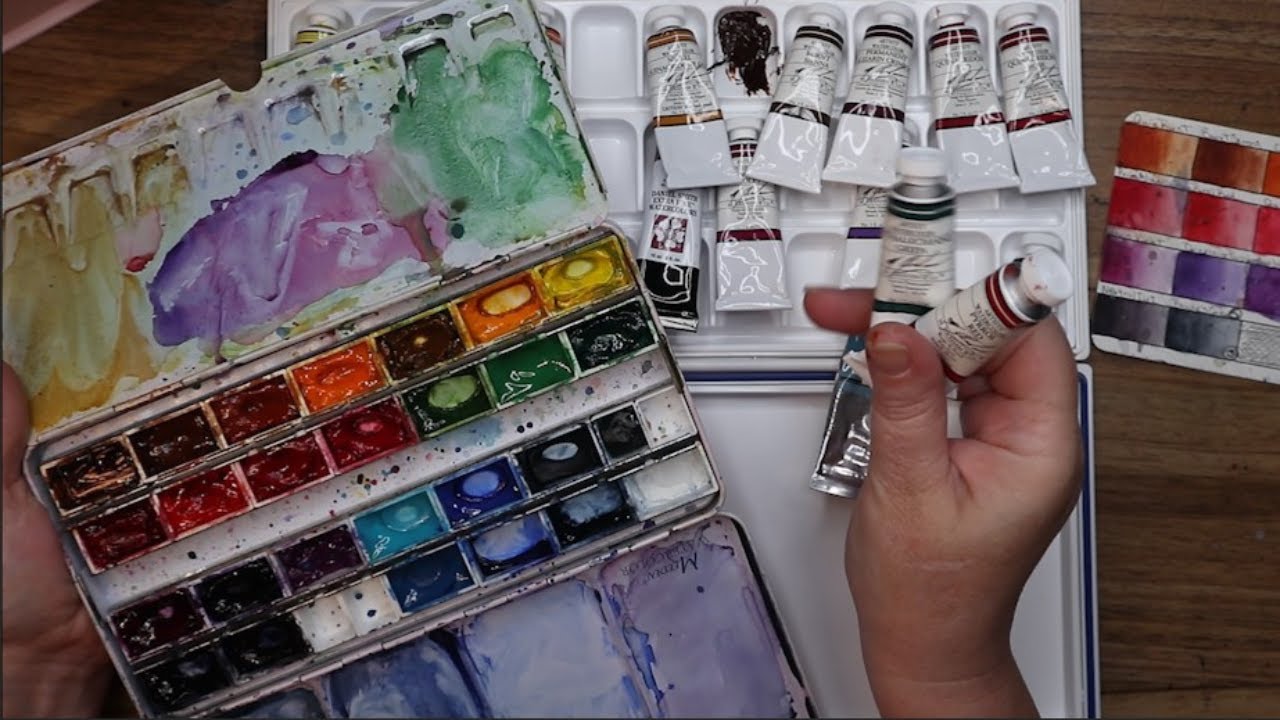 Setup & SWATCH my M Graham Watercolor Palette ~ 💖🎨~ NEW PALETTE for my M GRAHAM WATERCOLORS