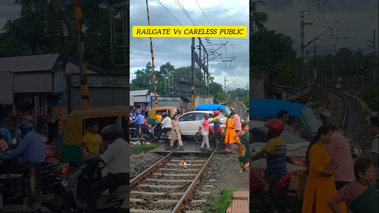 Railgate Vs Careless Public 🔥 #railway #railgate #shorts #short #trending #video #railroad #train