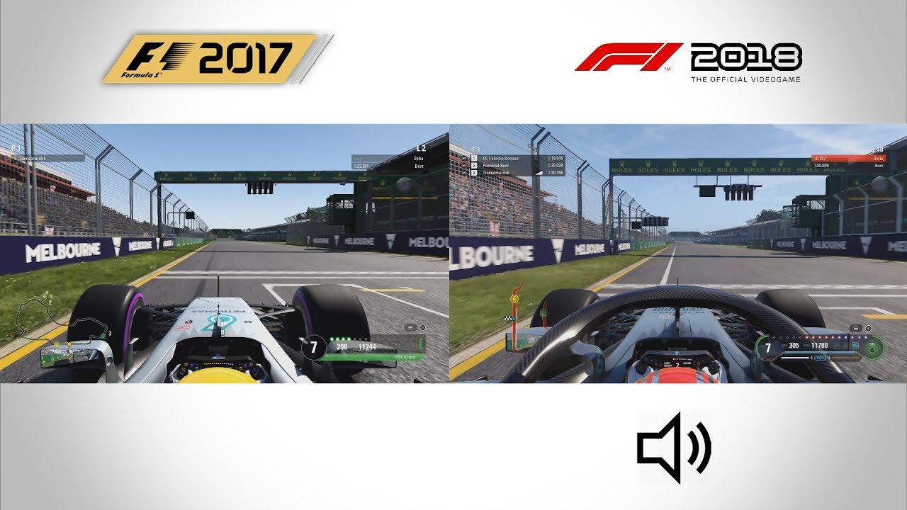 F1 2018 vs F1 2017 Gameplay Comparison