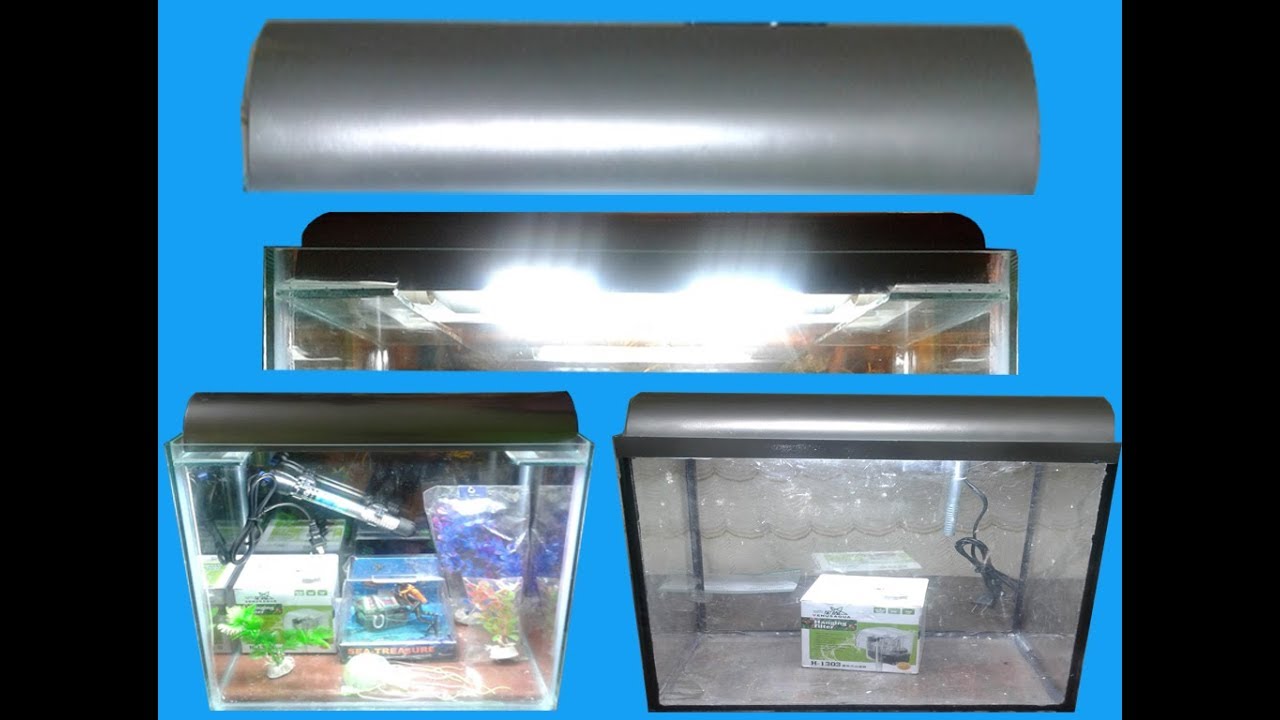 LAMPARA CASERA DE PVC   PARA ACUARIO