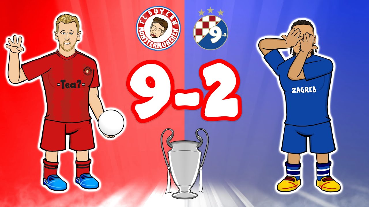 9:2! «Бавария» разгромила «Динамо» Загреб💥 (Голы Кейна в Лиге чемпионов)