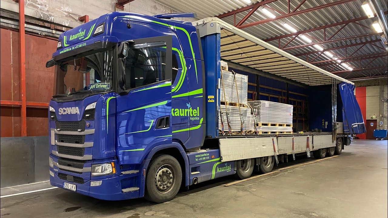POV Driving Scania S540 - Разгрузка и загрузка ламинат!