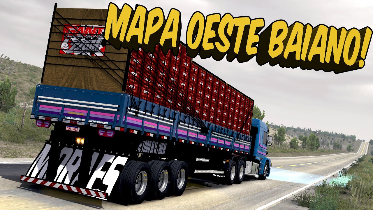 PASSANDO POR UM TRECHO NOVO NO MAPA OESTE BAIANO - ETS 2 MODS