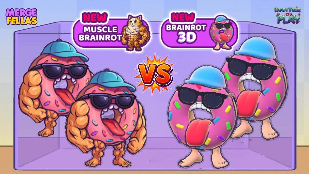 Merge fellas: 🔥New Update MUSCLE BRAINROT vs 3D BRAINROT  - MAX LEVEL BOSS  🚀 