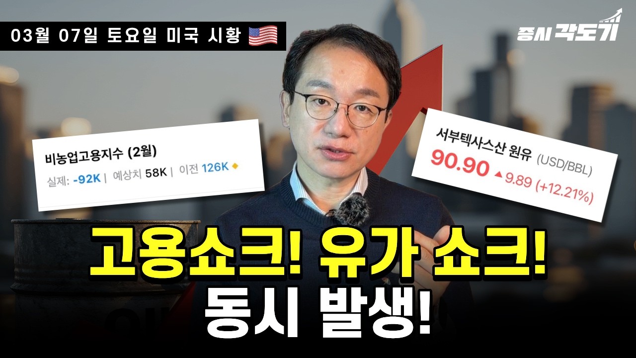 [3월 7일 토요일 미국시황] WTI 90달라 돌파! 트럼프 큰일이다!!