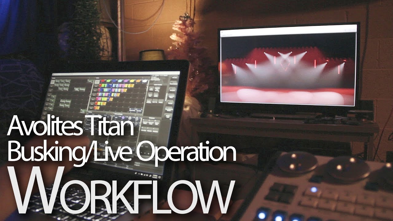 Avolites Titan: Наш базовый рабочий процесс для уличных выступлений и живых выступлений.