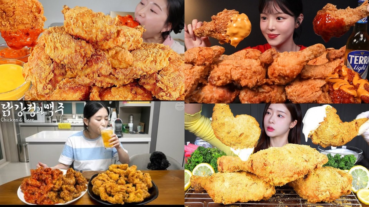 ASMR EXTREMELY CRUNCHY Fried Chicken 🍗🔥 Crispy Eating Sounds Mukbang