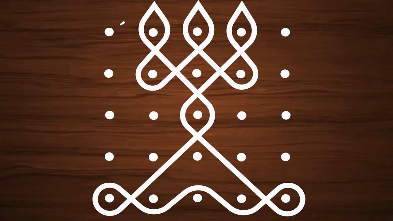 5x5 dots rangoli designs | easy and simple rangoli  | chukki rangoli 