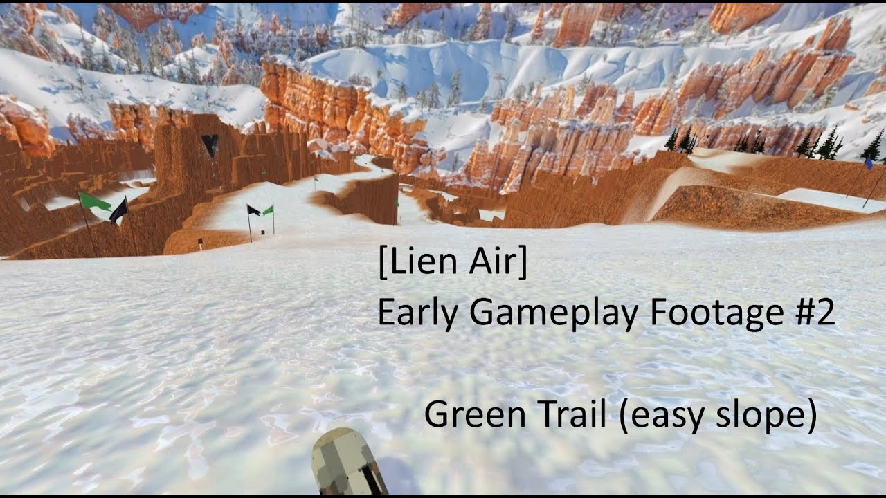 Lien Air Snowboarding (EarlyGameplayFootage 2!!) #unity3d #gamedev #gamedesign #snowboard #pcgames