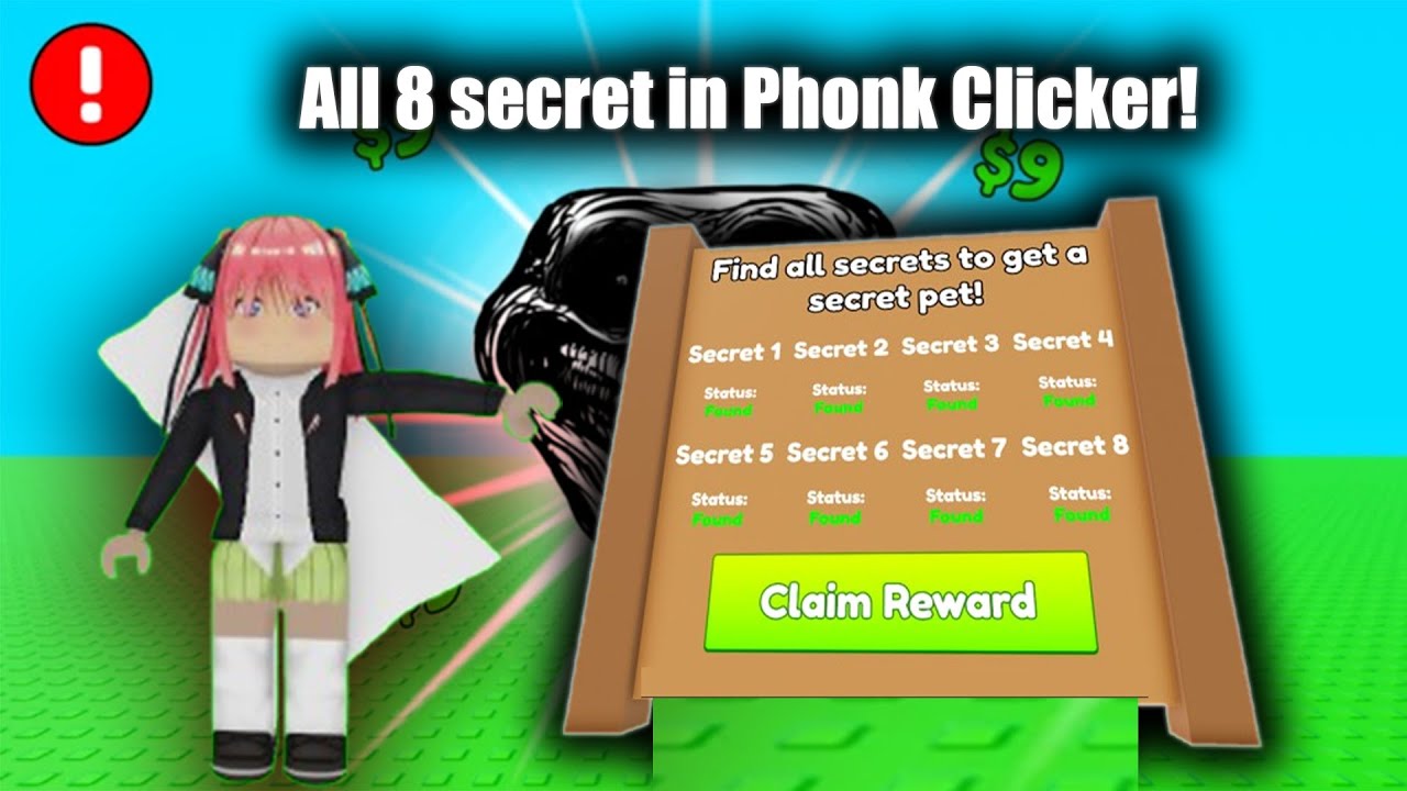All 8 secret in Phonk Clicker! - Roblox