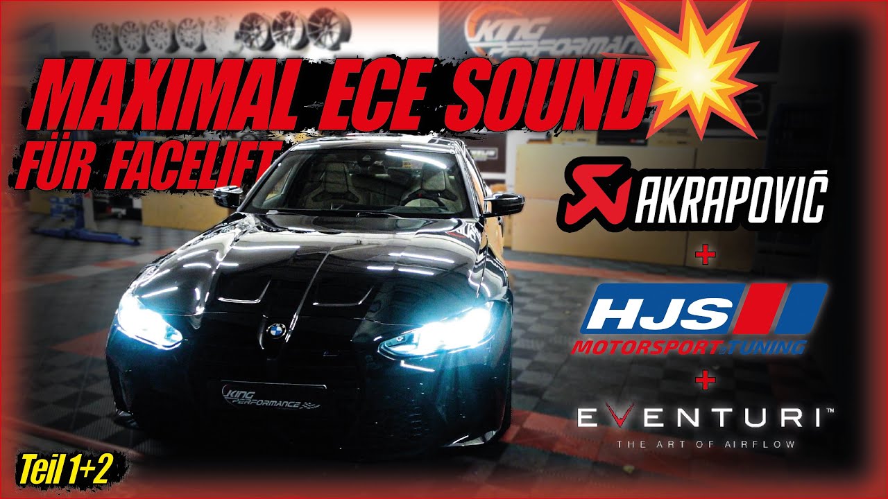 AKRAPOVIC Titan Abgasanlage + HJS Sportkats + Eventuri Ansaugung passend für BMW M3 G80 Facelift LCI