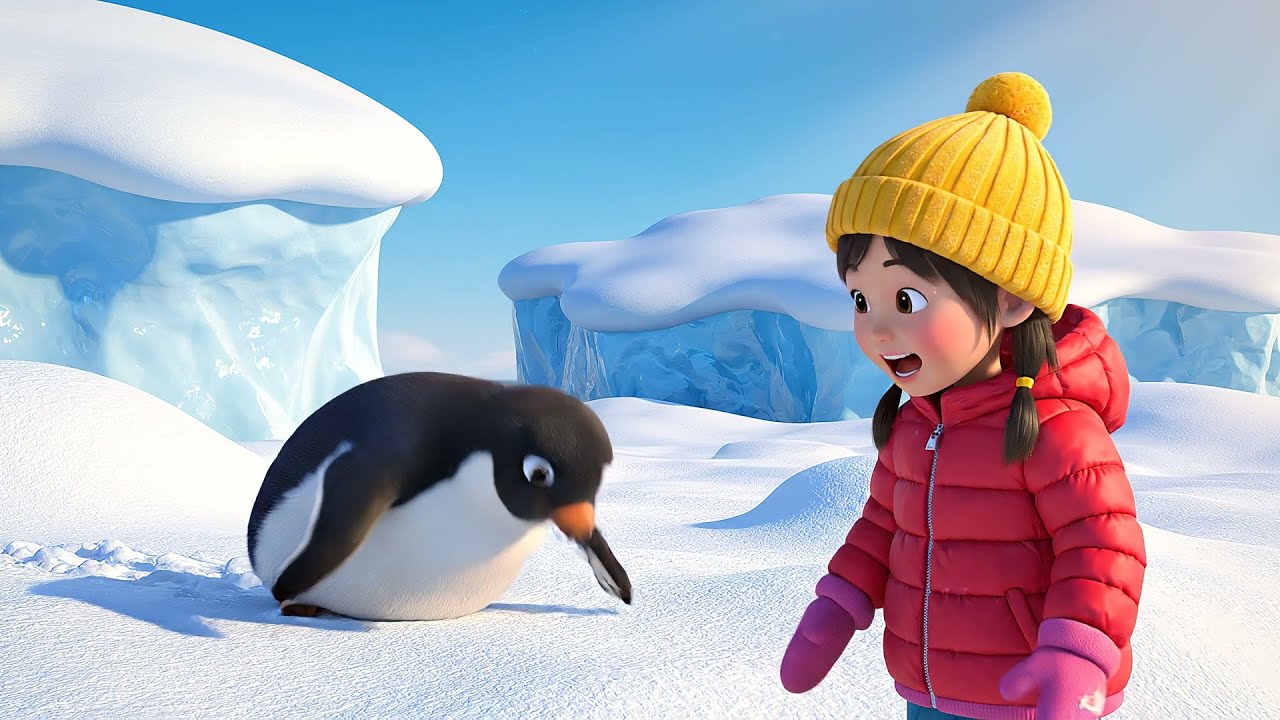 Cinco Pequeños Pingüinos Caminan Como Patitos | Rimas Infantiles y Canciones para N