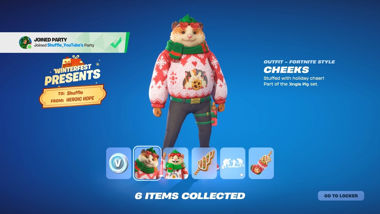 ALL FORTNITE WINTERFEST 2025 PRESENTS