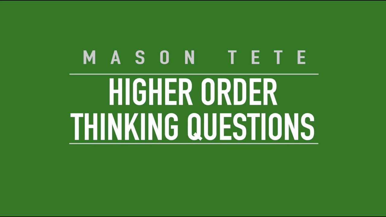 TETE - Higher Order Thinking Questions