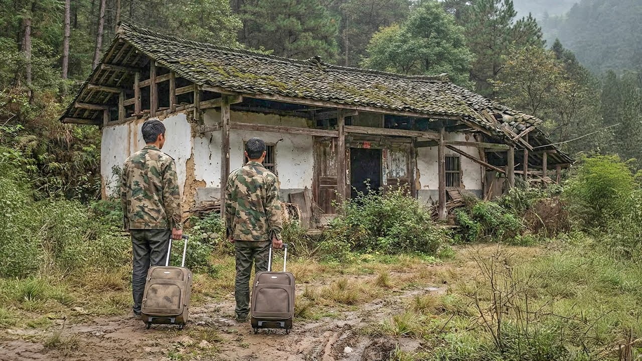 Unemployed and penniless, they built a wooden house in the mountains to survive.