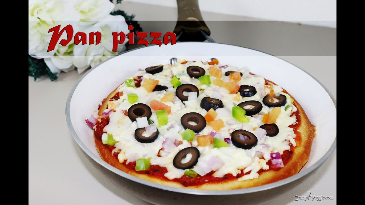 Pan pizza - No yeast, No resting hours, Vegetarian instant pizza recipe by crazy4veggie.com