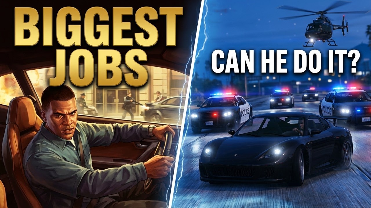 Franklin's 3 Biggest Jobs in GTA 5 - Can He Do It?#gta #funny