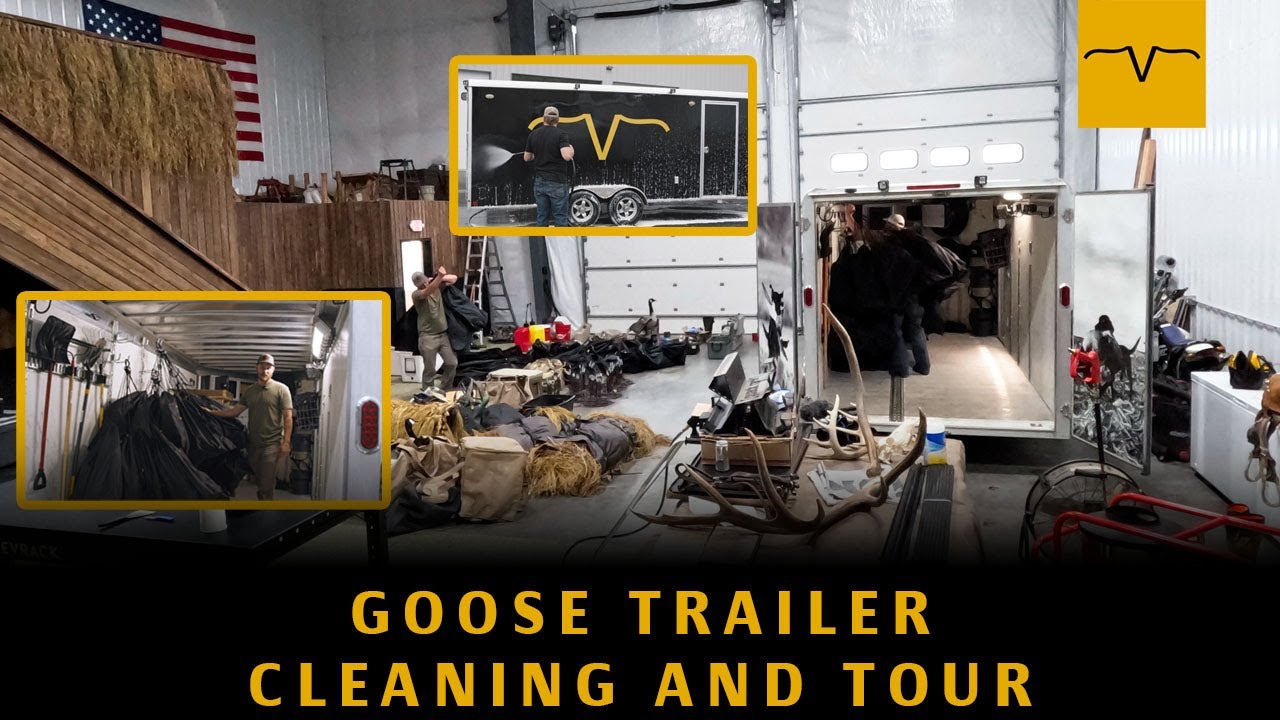 Flying V Goose Trailer Cleaning, Setup, and Tour