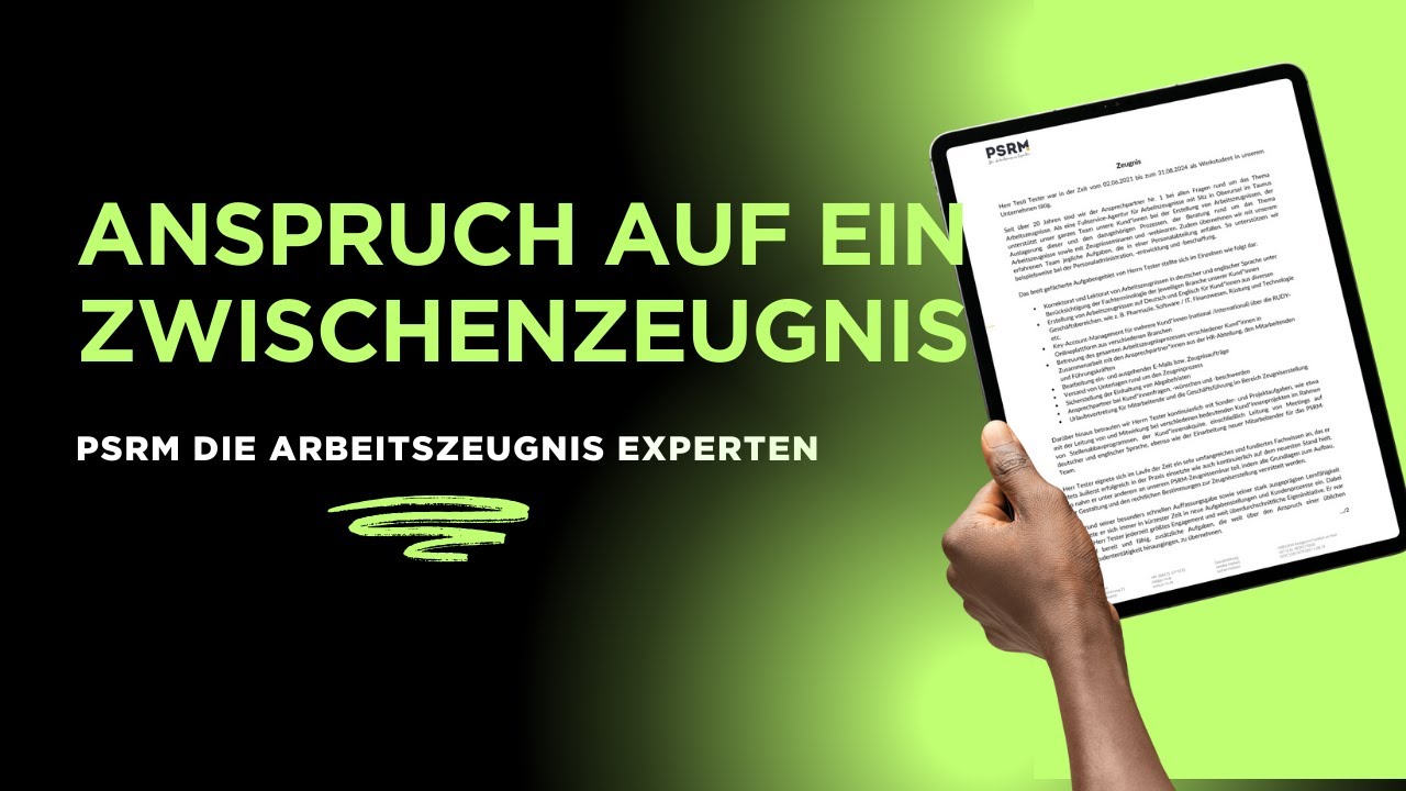 Anspruch Zwischenzeugnis