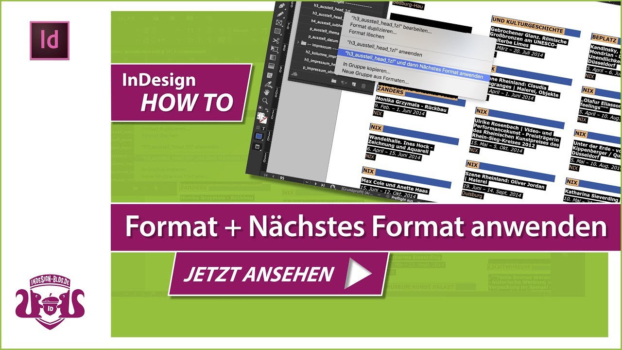 Format und dann Nächstes Format anwenden // InDesign HOW TO