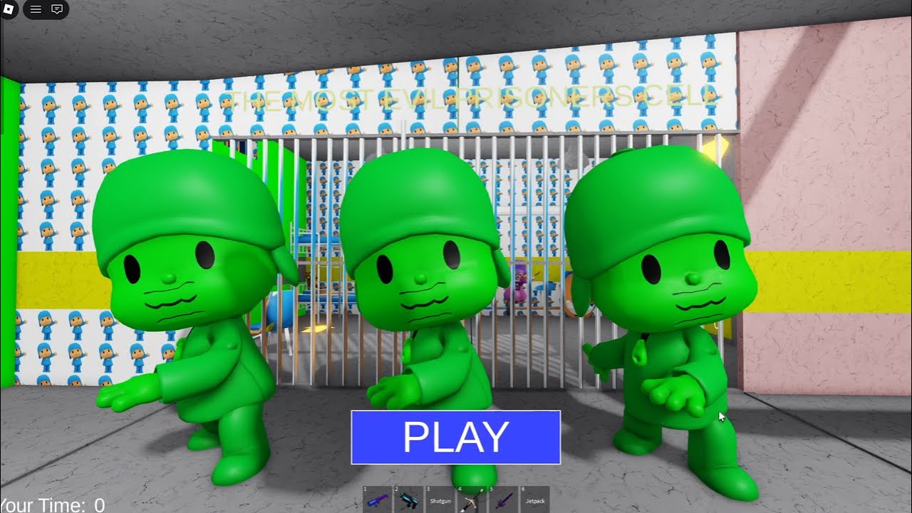 Green Pocoyo Barry's Prison RuN