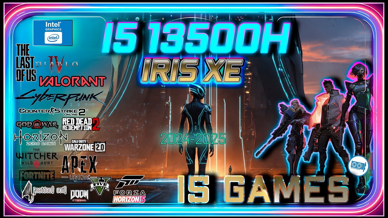 Intel IRIS XE (13500h IGPU) in 15 GAMES in 2024
