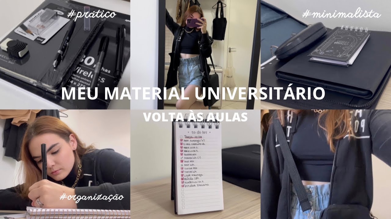 MEU MATERIAL UNIVERSIT&Aacute;RIO PARA VOLTA &Agrave;S AULAS 🤍✨| Minimalista e Pr&aacute;tico!