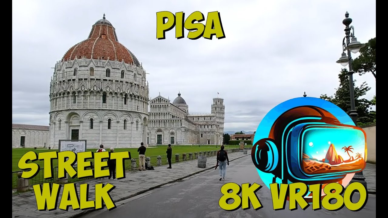 01 Pisa Italy walking through Piazza del Duomo towards the leaning tower 8K 4K VR180 3D Travel
