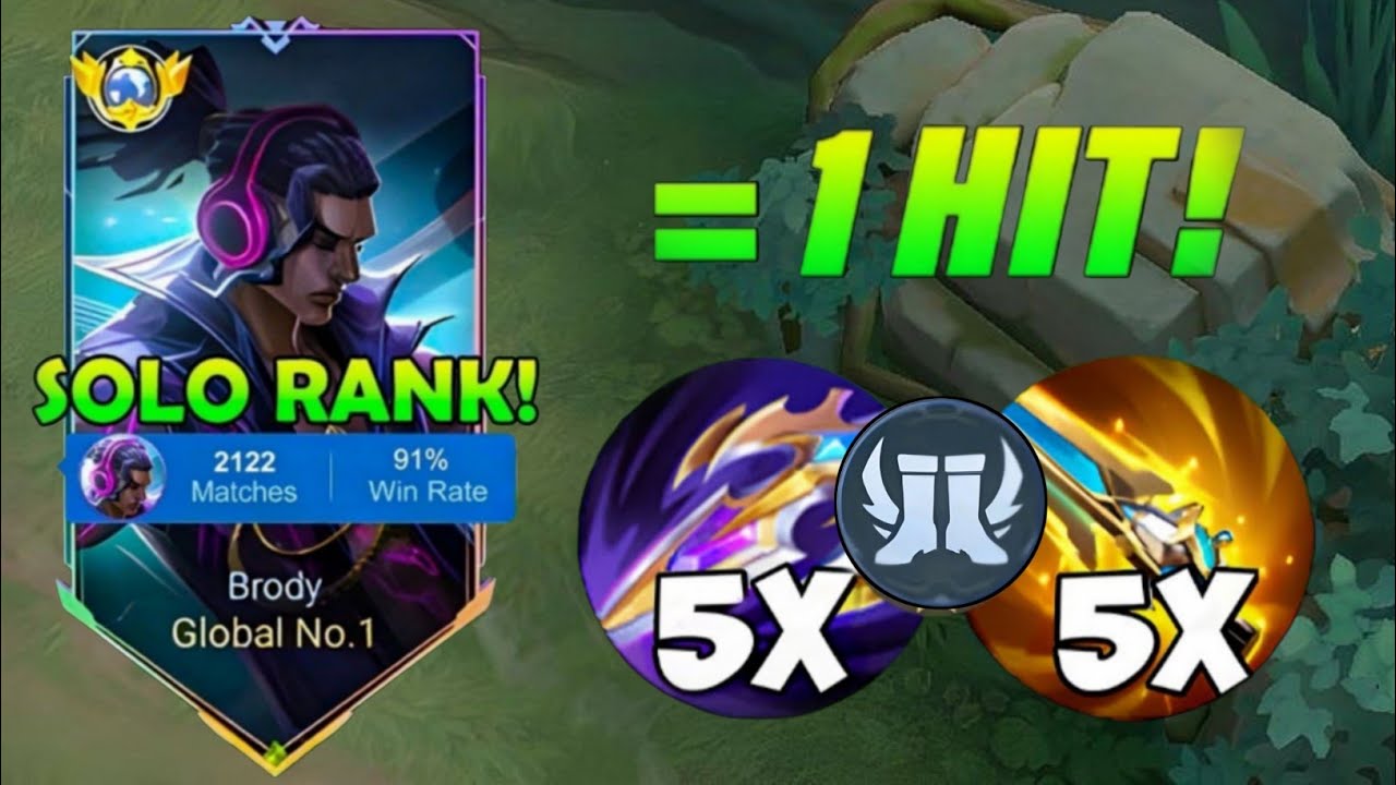 BRODY ONE HIT  BUILD! Brody New Best BUILD AND EMBLEM! - Build Top Global Brody 2025 ~ MLBB