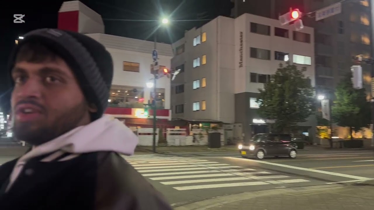 Night street Walk in Takasaki City.            Gunmaken Japan.