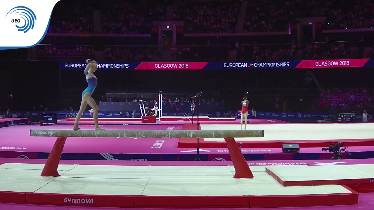 Wanda MNICH (POL) - 2018 Artistic Gymnastics Europeans, junior qualification beam